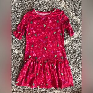 Disney Pink Graphic Christmas Dress 7/8
